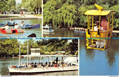 R067827 Aerial Cars and Boats. Drayton Manor Park and Zoo. Nr. Tamworth. Staffs.