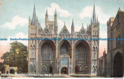 R080318 Peterborough Cathedral West Front. J. H. D. Peterborough. 1907