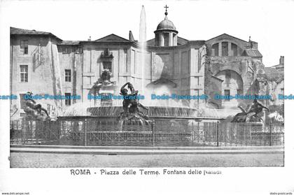 R093880 Roma. Piazza delle Terme. Fontana delle Naiadi