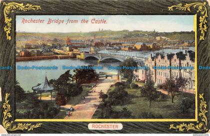 R099401 Rochester Bridge from the Castle. Rochester. J. Welch