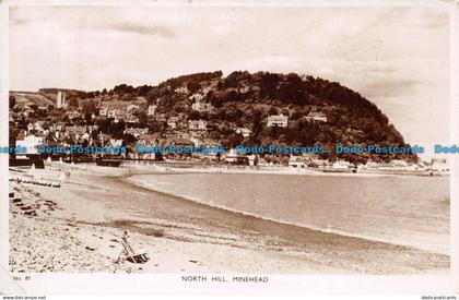 R100811 North Hill. Minehead. No. 81. A Mansfield of Minehead Photograph. 1952