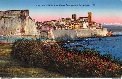 R149893 Antibes. Les Vieux Remparts et les Alpes. RM. No 637