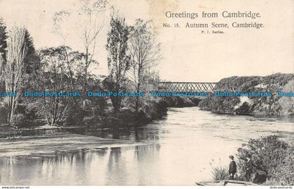 R151934 Greetings from Cambridge. Autumn Scene Cambridge. J. R. Philp