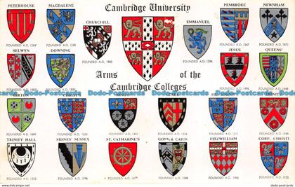 R154397 Cambridge University Arms of the Cambridge Colleges. Salmon