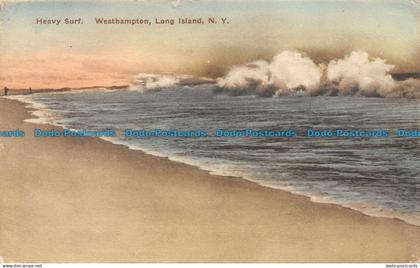 R157127 Heavy Surf. Westhampton Long Island. N. Y. Geo. M. Ferry. Albertype