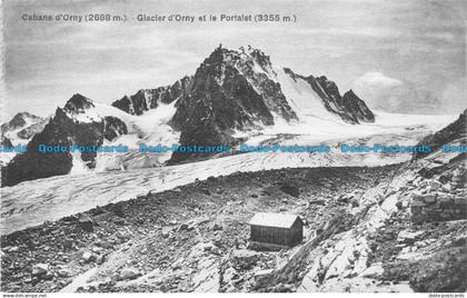 R157743 Cabane d Orny. Glacier d Orny et le Portalet. Phototypie