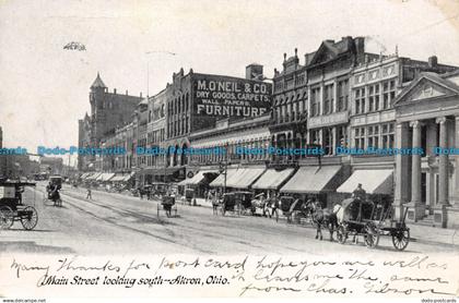 R159017 Main Street Looking South Akron Ohio. J. Murray Jordan. 1905