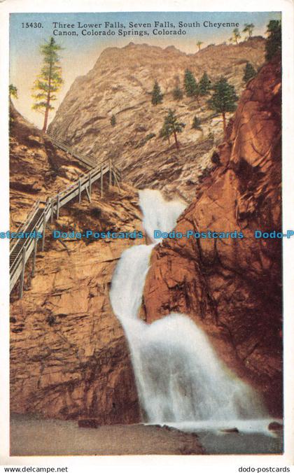 R161511 Three Lower Falls Seven Falls. South Cheyenne Canon. Colorado Springs. C