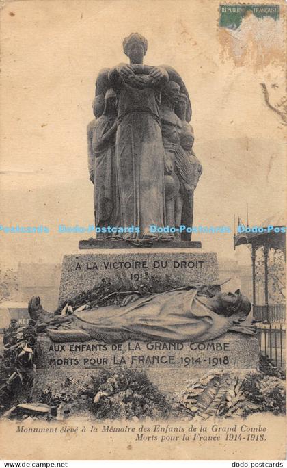 R168964 Monument eleve a la Memoire des Enfants de la Grand Combe Morts pour la