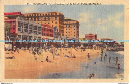 R170067 Bath Houses and Hotel Nassau. Long Beach. Long Island. N. Y. Frank e Coo