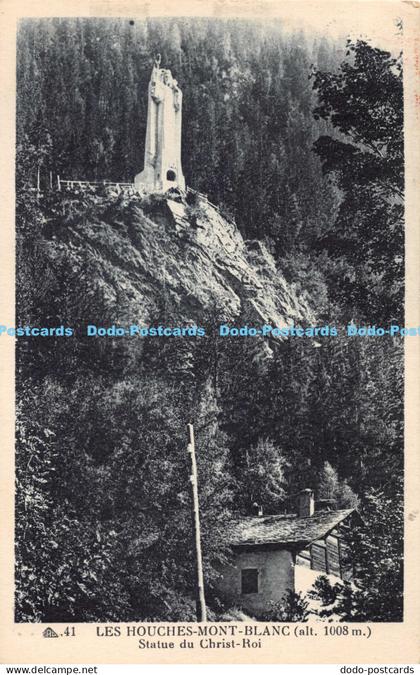 R172299 Les Houches Mont Blanc. Statue du Christ Roi. Photomecaniques