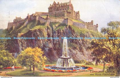 R173587 Edinburgh Castle and Ross Fountain. Anderson. Valentines. 1939