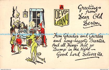 R177223 A Devon Litany. Greetings from Dear Old Devon. Charles Worcester. 1950