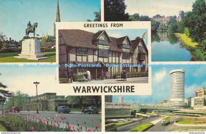 R179440 Greetings from Warwickshire. Multi view. 1972