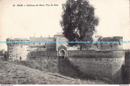 R181158 Ham. Chateau de Ham. Vue de face. Delattre. J. Bourgogne