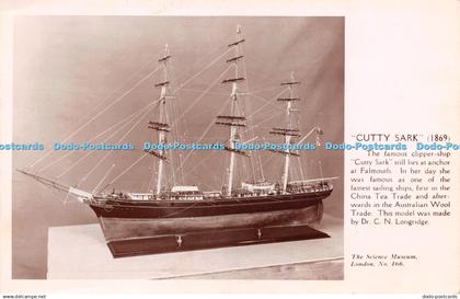 R219836 Cutty Sark 1869 The famous clipper ship Cutty Sark The Science Museum Lo