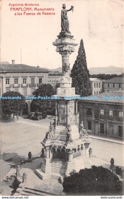 R230888 Papeleria Moderna Pamplona Monumento a los Fueros de Navarra Fototipia T