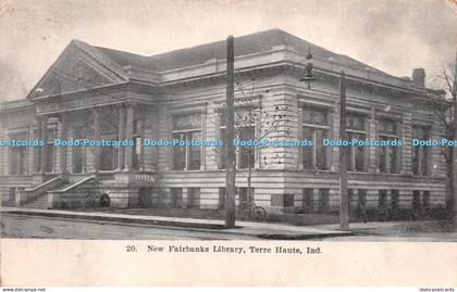 R231961 New Fairbanks Library Terre Haute Ind I and M Ottenheimer Baltimore 1907