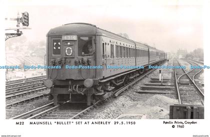 R256540 M22 Maunsell Bullet Set at Anerley 2951950 Pamlin Prints 1960