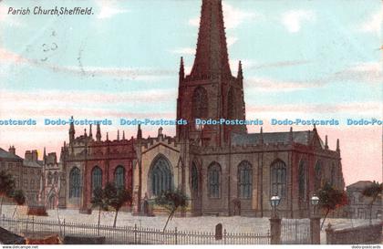 R265803 Parish Church Sheffield Q C Series E W and Co Sheffield Post Card 1905