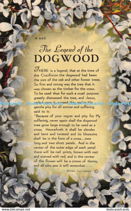 R284418 The Legend of the Dogwood Asheville Post Card Co