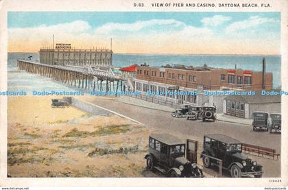 R292358 Fla Daytona Beach View of Pier and Casino Asheville Post Card Beautiful