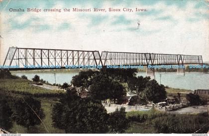 R328229 Omaha Bridge crossing the Missouri River Sioux City Iowa Hornick More an