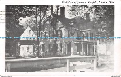 R344927 Ohio Birthplace of James A Garfield Mentor Merrimack Post Card 1957