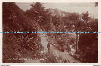 R354007 Rock Walk and Vane Hill Torquay 5153 RP Post Card