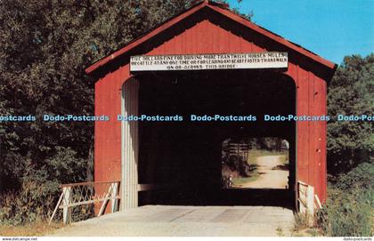 R365864 Illinois Covered Bridge near Princeton Color View Genuine Natural Color