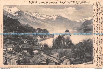 R430684 Ringgenberg Lac de Brienz et le Rothhorn Photographie Gabler Interlaken