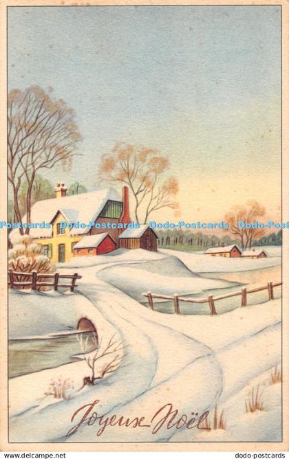 R445436 Joyeuse Noel Coloprint Postcard