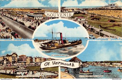 R456189 Souvenir Gt Yarmouth A Yarmouth Drifter The Marina and Marine Parade H C