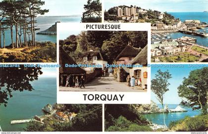 R458326 Picturesque Torquay Thatcher Rock Harbour and Vane Hill Multi View