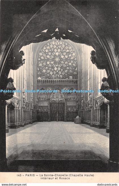 R463852 145 Paris La Sainte Chapelle Chapelle Haute Interieur et Rosace G Bouche