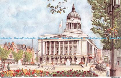 R482319 Nottingham Tourist Scenes Old Market Square and Council House Nottingham