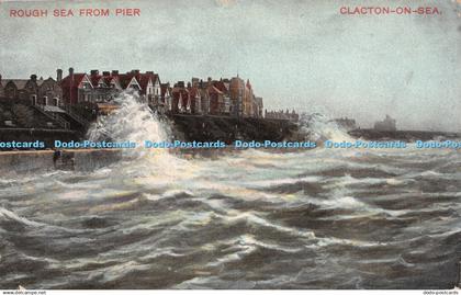 R509635 Clacton on Sea Rough Sea From Pier 1907