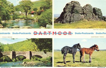 R582132 Dartmoor Fingle Bridge Dartmoor Ponies Haytor Rocks Jarrold Multi View