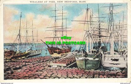 R596929 Whalers at Pier. New Bedford. Mass. 28718. New Bedford News