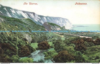 R599277 Folkestone The Warren Postcard