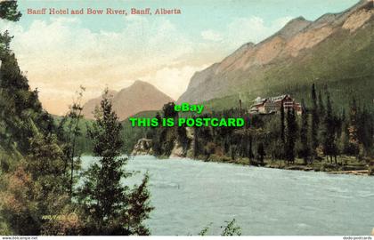 R608642 Alberta. Banff. Banff Hotel and Bow River. Valentine
