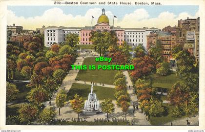 R618705 22717. 214. Boston Common and State House. Boston. Mass. United Art