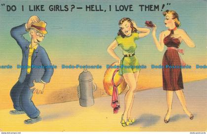 R630579 Di I Like Girls. Hell. I Love Them. Asheville Post Card