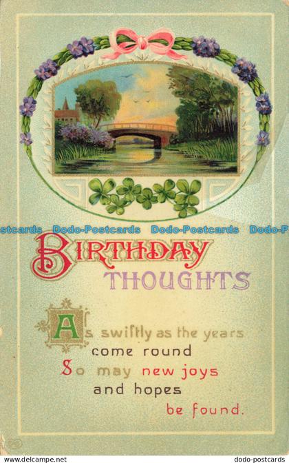 R637398 Birthday Thoughts. As Swiftly as the years Come Round. E. A. Schwerdtfeg