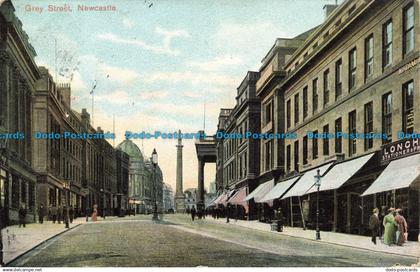 R647357 Newcastle. Grey Street. Newcastle Chronicle Series. Ruddock. 1907