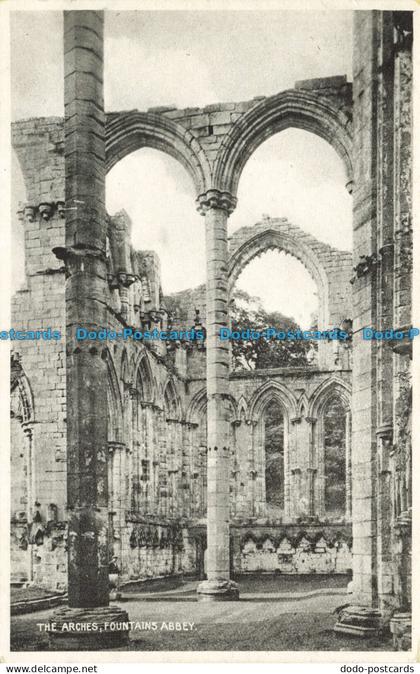 R652513 Fountains Abbey. The Arches. Postcard