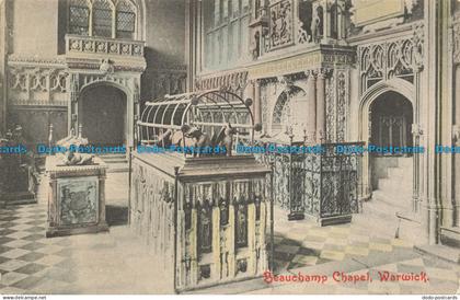 R660585 Warwick. Beauchamp Chapel. Postcard