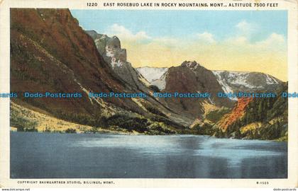 R661501 Mont. East Rosebud Lake in Rocky Mountains. Baumgartner Studio. Robbins