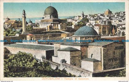 R667857 Jerusalem. Temple of Salomon. Cairo Postcard Trust. Serie 804