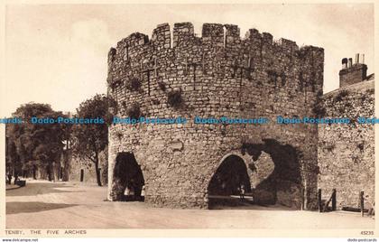 R668128 Tenby. The Five Arches. Photochrom